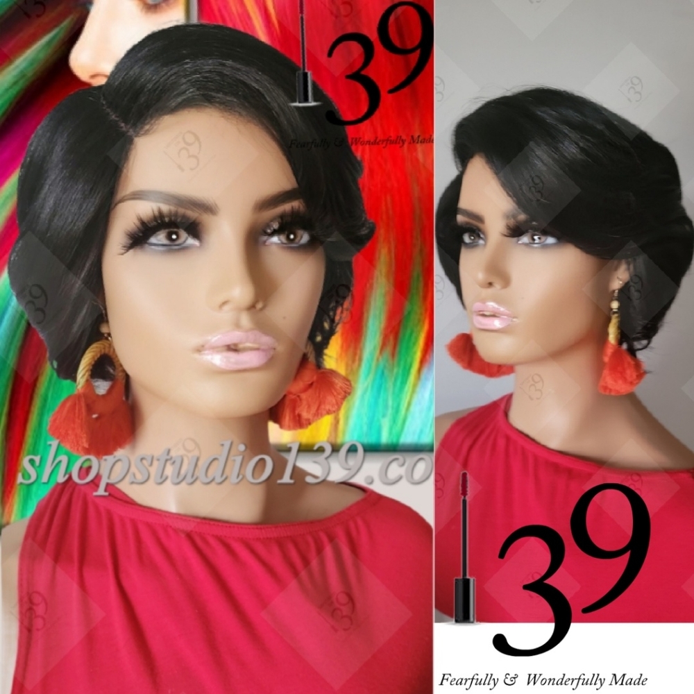 Sexy human hair HD side part bob wig